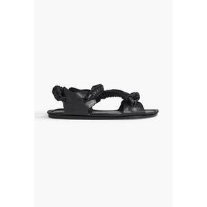 Jil Sander 'Braided' Black Leather Sandals Size 8